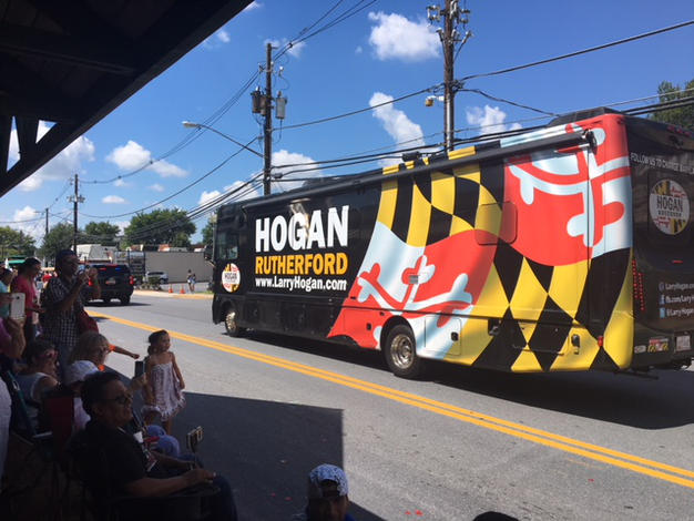 Hogan campaign bus