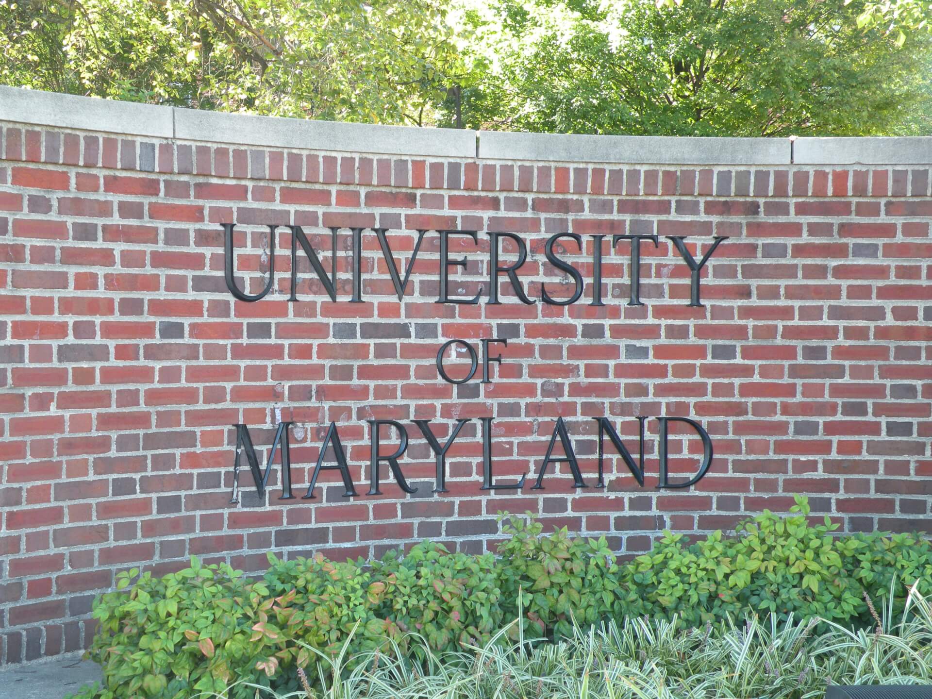 University of Maryland welcome sign