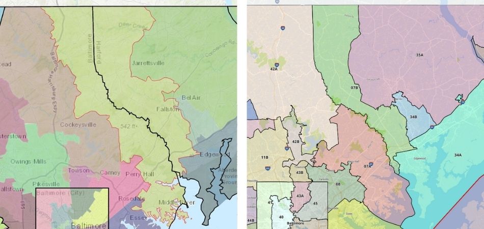 District 7 before and after redistricting
